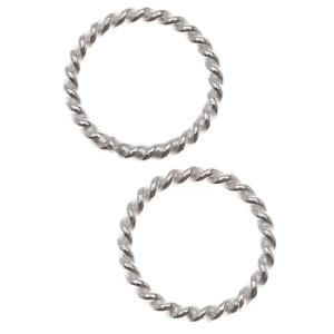 Sterling Silver Closed Jump Rings Twisted 8mm 20 Gauge (10 pcs) New Arrival For Sale