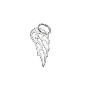 Sterling Silver Charm, Cut Out Angel Wing 15mm (1 Piece) Clearance Online Online