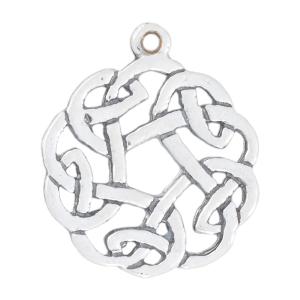 Sterling Silver Charm, Small Round Celtic Knot Wreath 18x15.5mm, 1 Piece Cheap Pice For Sale
