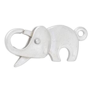Sterling Silver Elephant Shaped Lobster Clasp (1 Piece) High Quality For Sale