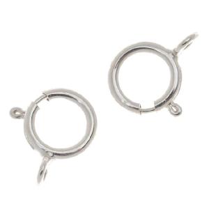 Spring Ring Clasps, Round with Closed Ring 6mm, Sterling Silver (10 Pieces) Discount Cheap Online