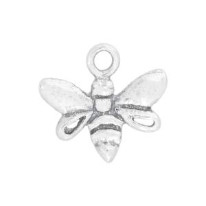 Sterling Silver Charm, Small Bumble Bee 13.5x12.5mm, 1 Piece Real For Sale