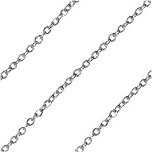 Stainless Steel Delicate Cable Chain, 1.5x1.3mm, by the Foot Geniue Stockist For Sale