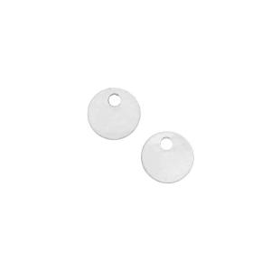 Sterling Silver Charm, Round Disc Pendant Blank 6mm Diameter (2 Pieces) Deals Cheap Pice