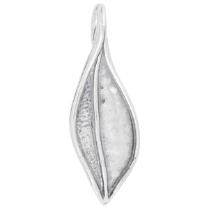 Sterling Silver Charm, Single Leaf 27x9mm, 1 Piece Sale With Paypal