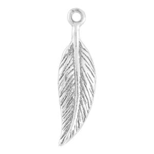 Sterling Silver Charm, Small Leaf 19.5x5.5mm, 1 Piece Sale Best Wholesale