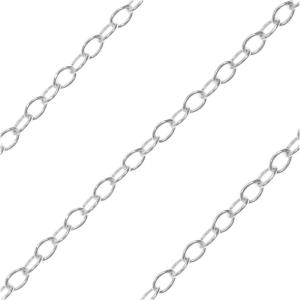 Sterling Silver Cable Chain, 1.5x1mm, 33 Gauge, by the Foot With Mastercard Cheap Pice