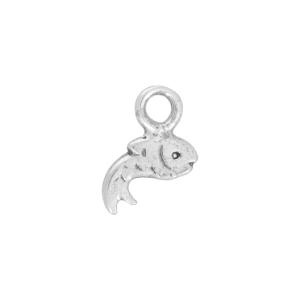 Sterling Silver Charm, Tiny Fish 7x7mm, 1 Piece The Cheapest For Sale