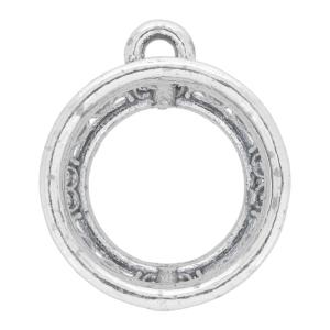 Sterling Silver Charm, Rivoli Filigree Setting 18.9x16.1mm, 1 Piece 100% Authentic For Sale