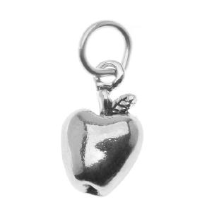 Sterling Silver Charm, Apple 15.5mm, Antiqued Silver (1 Piece) Best