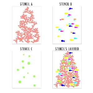 Brutus Monroe Holiday Reef Stencil Set Outlet Explore