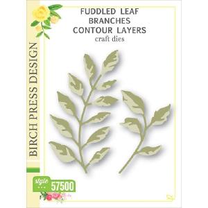 Birch Press Designs Dies Fuddled Leaf Branches Contour Layers 100% Original