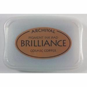 Brilliance Pigment Ink Pad Pearlescent Cosmic Copper With Credit Card Cheap Online