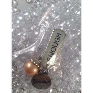 Auzz Trinklets Pearl Charms Peach with words Grandma/Enough Sale Official
