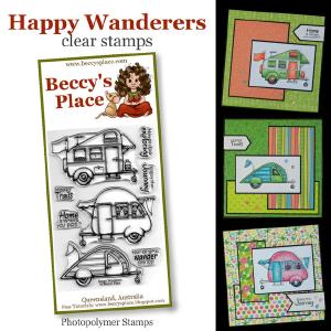 Beccy's Place Happy Wanderers clear stamp set Free Shipping Shop