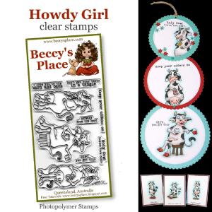 Beccy's place Howdy Girl clear stamps Buy Sale Online