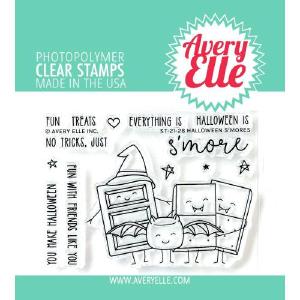Avery Elle Clear Stamp Set 4"X3" Halloween S'mores Clearance Marketable