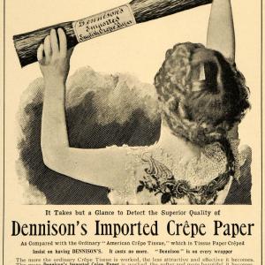 1895 Ad Dennisons Manufacturing Co Imported Crepe Paper - ORIGINAL LHJ4 2025 New For Sale