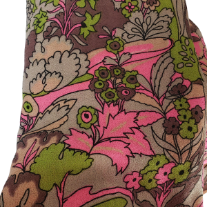 60s/70s Hippie Grove Pink Green Brown Paisley Power Flower By Soptra Fabric Corp Best Sale Cheap Online