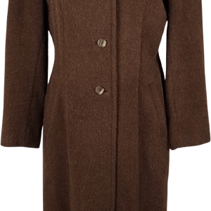 80s Brown Mohair and Wool Peacoat by Alpaca Collection Low Shipping Fee Online
