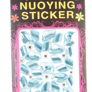 Bahama Blue Faceted Beaded Gemstone Stickers Outlet Cheap