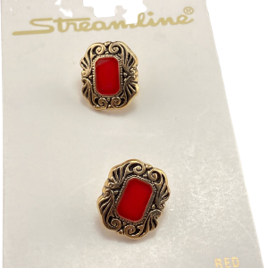 Vintage Gold and Red Filigree Buttons Sale Lowest Pice