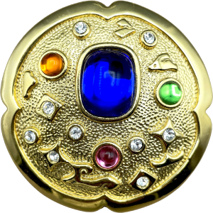 Vintage Glass Cabochon Medallion Pendant Brooch by Park Lane Free Shipping Release Dates