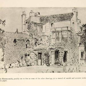 1897 Print Charles Keene Pen Drawing Art Hammersmith England House English XAY6 Outlet 2025 Unisex