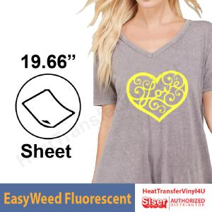 Siser EasyWeed Fluorescent 19.66" x 12" Sheet Clearance Store Cheap Online