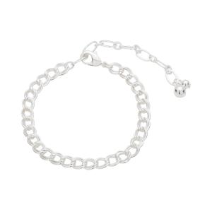 Silver Plated Double Link with Extender Bracelet - Kids Geniue Stockist Cheap Online