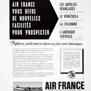 1955 Ad Air France Travel Tourism French Lockheed Airplane Advertising VEN2 Sale 2025