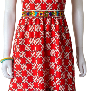 70s Red Double Knit Poly Fabric Mini Dress by Silvanas Cheap Sale With Mastercard