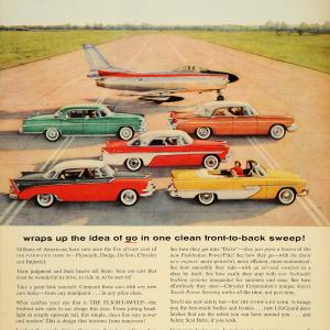1955 Ad Airplane Runway Vintage Chrysler Cars Imperial - ORIGINAL TM3 2025 Newest