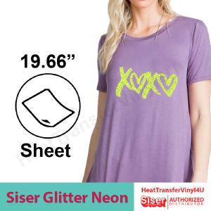 Siser Glitter Neon 19.66" x 12" Sheet Sale Original