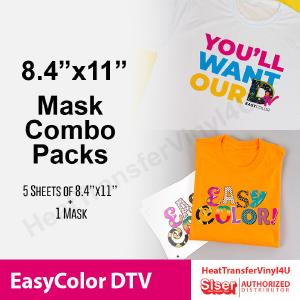 Siser 5 EasyColor DTV   1 Mask Combo Packs 8.4" x 11" Free Shipping Largest Supplier