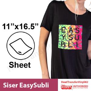 Siser EasySubli 11" x 16.5" Sheet 2025 New