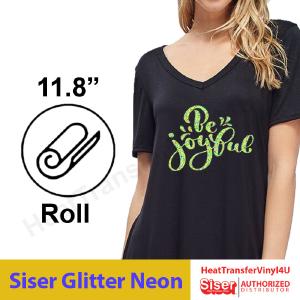 Siser Glitter Neon 11.8" Roll (Yard) Free Shipping Good Selling