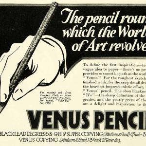 1928 Ad Venus No 2925 Artist HB Pencil Writing Instrument Lead Sketch CA1 Sale High Quality