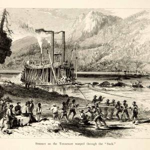 1894 Wood Engraving Steamer Boat Tennessee River Rapids Harry Fenn Antique YPA4 Geniue Stockist Online