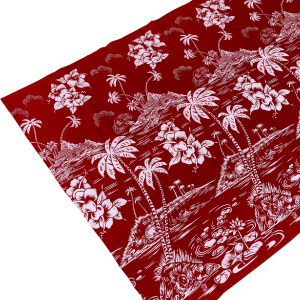 Vintage 60s Hawaiian Novelty Print Fabric 2. 02 Yds Buy Online Cheap Pice