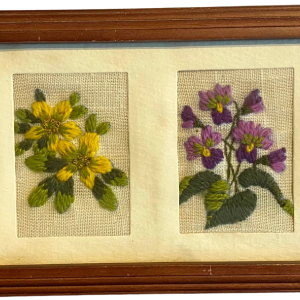 4 Flowers Embroidered Art Comfortable Cheap Pice