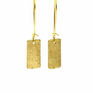 Art Nouveau! Bronze on Long Gold Ear Wires Supply Online