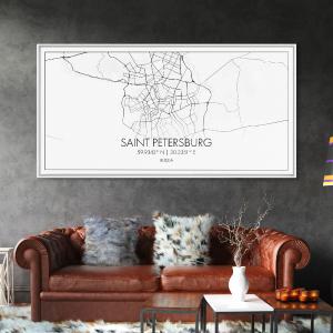 Saint Petersburgh City Map, Russia Art, Map Print, Minimalist Wall Art, Wall Art, Canvas Art, European Wall Art, Home Dcor Prints, Office Free Shipping Nicekicks