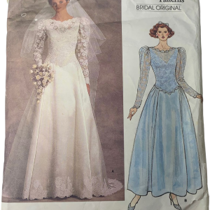 Vintage 80s Vogue 1519 Pattern Misses 6-16 Bridal Gown Petticoat Train Cut by Vogue 2025 Cheap Online