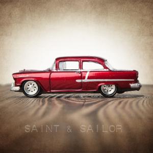 Vintage Muscle Car Candy Apple Red 55 Chevy Free Shipping Exclusive