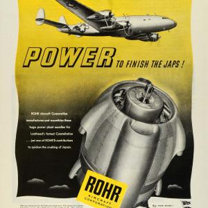 1945 Ad Rohr Aircraft Corp Power Plant Nacelles Fighter Plane Bomber FZ8 Purchase For Sale