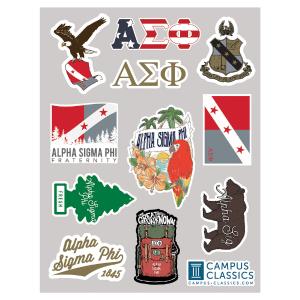 Alpha Sig Sticker Sheet With Paypal Low Pice
