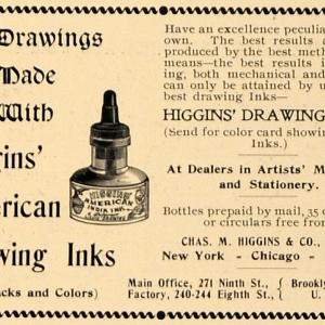 1902 Ad Charles M. Higgins American Drawing Ink Art Supplies Artist ARC3 Buy Cheap Discount