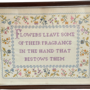 Framed Crewel Embroidery Flowers Wall Art Outlet Good Selling