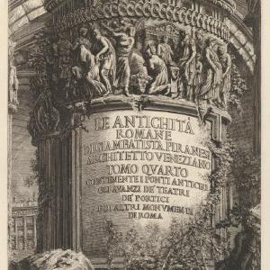 Art Print : Title Page: Volume IV, The Antiquities of Rome by Giambatista Piranesi' - Artist: Giovanni Battista Piranesi - Created: 1756 : Vintage Wall Art Cheap Sale Amazon